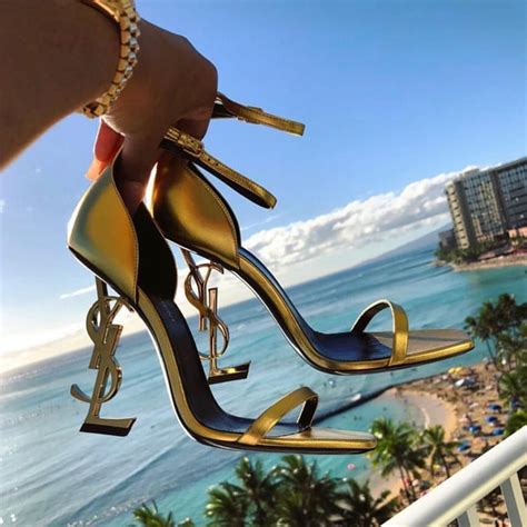 ysl heels south africa|YSL black and gold heels.